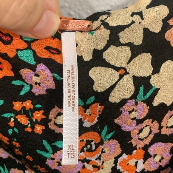 Free People Ava Reversible Floral Tie Micro Top             size XL - Picture 4 of 10